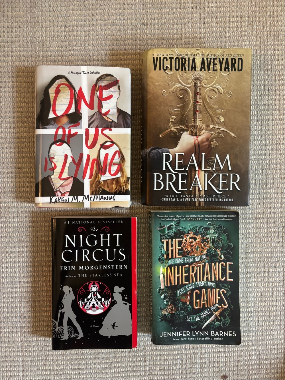 Assorted young adult novels by Victoria Aveyard and other authors